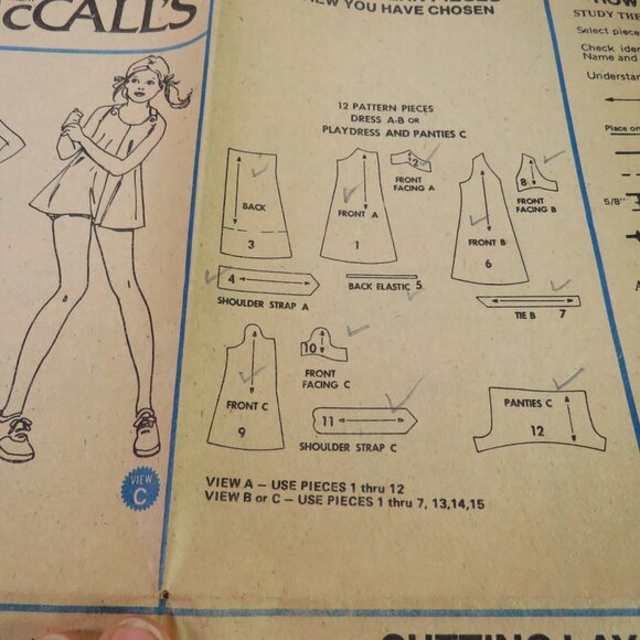 McCalls 5049 clothing pattern size 12 EASY Dress, Panties (sleeveless) Loose Fit - Picture 4 of 7